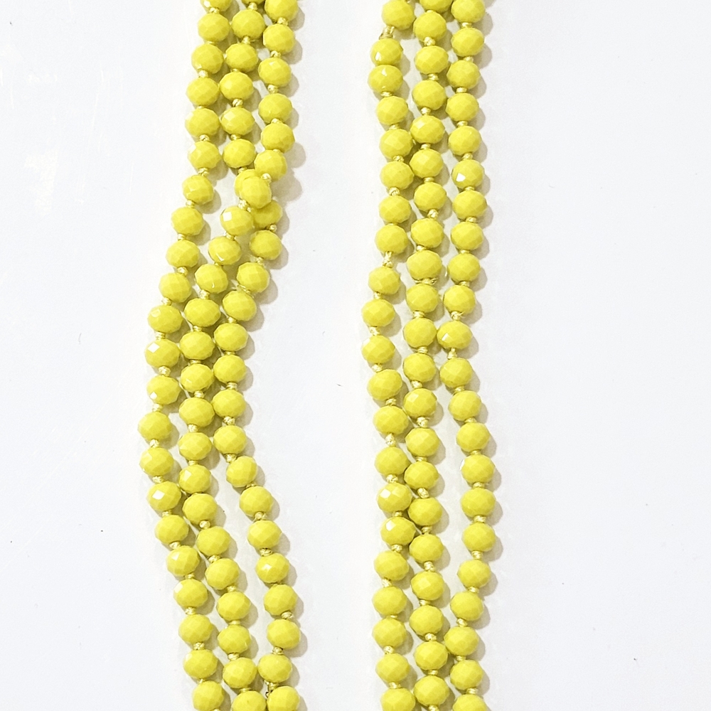 Vintage Yellow Multi-Strand Necklace